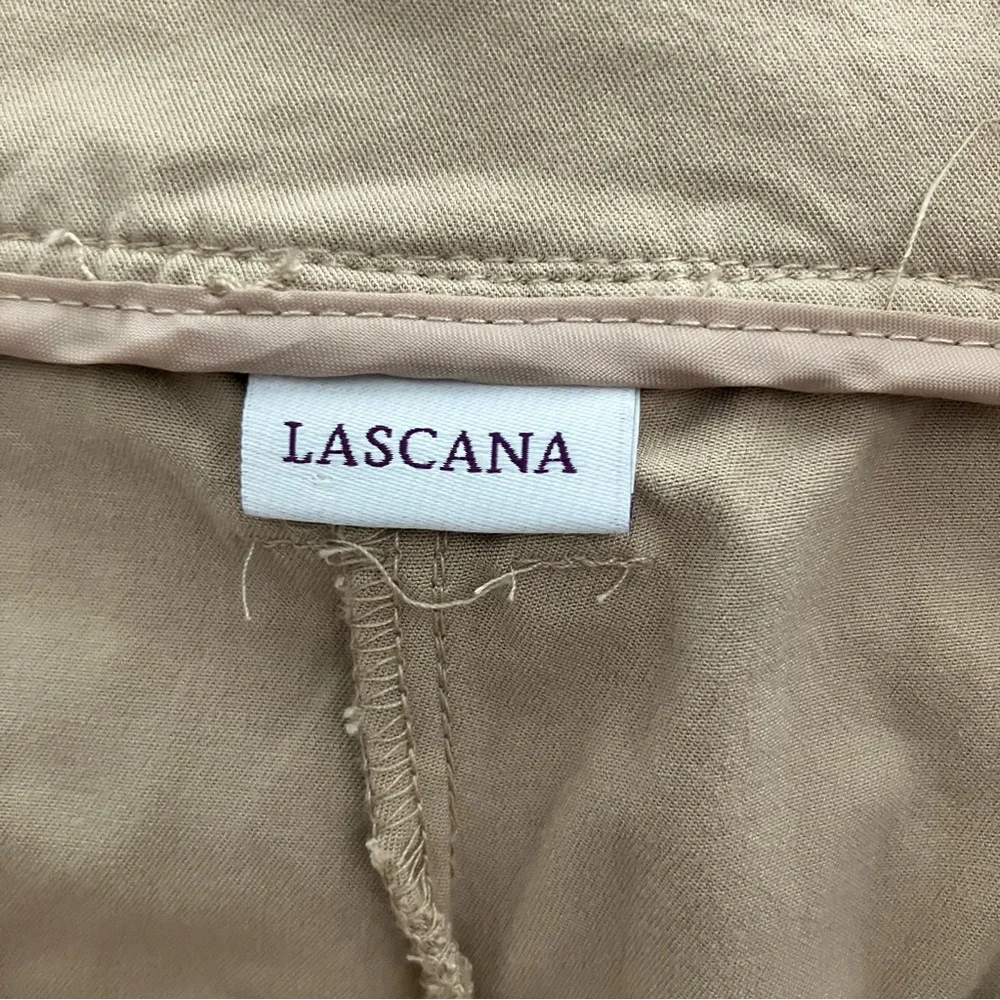 Stylish Tan Pleated High Waisted Cargo Pants for Women